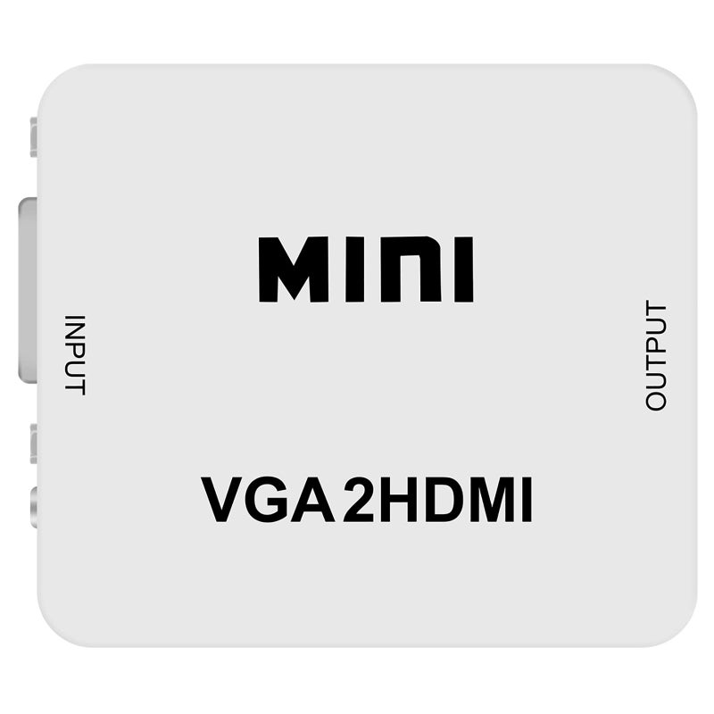 HDSUNWSTD Mini 1080P VGA to HDMI Adapter Converter VGA2HDMI Converter Connector with Audio for PC Laptop to HDTV Projector - Image 1